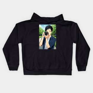 Anime Photographer Kids Hoodie